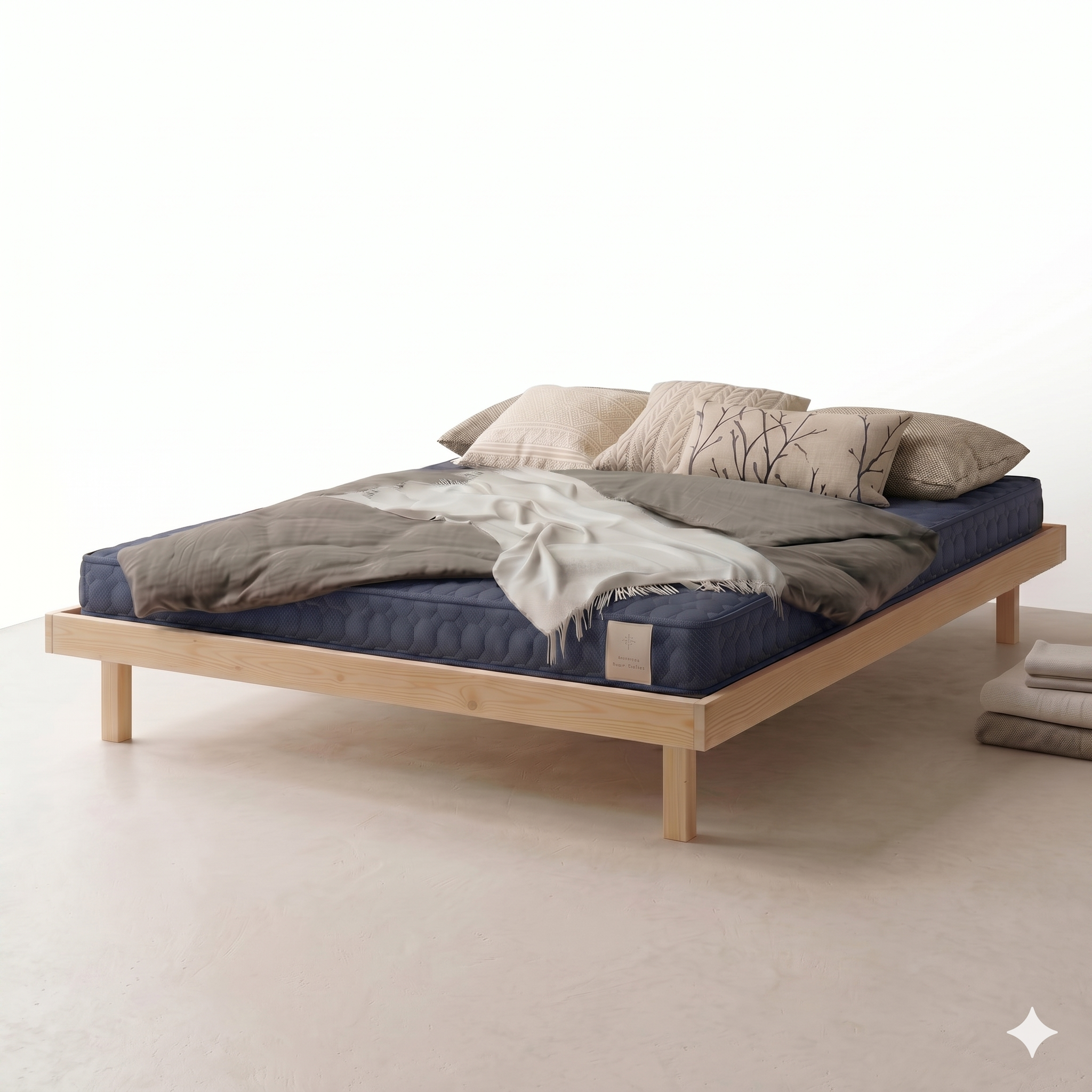 בסיס מיטה עם מסגרת היקפית